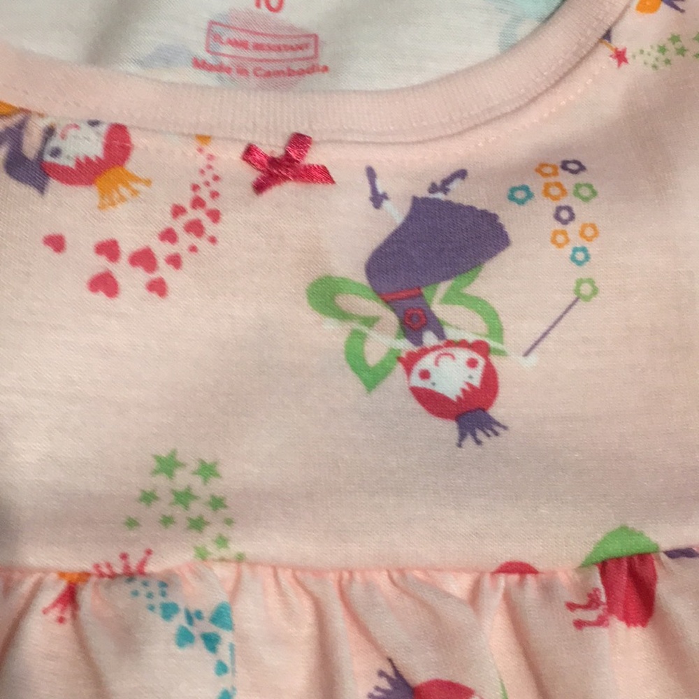 NWT Carter’s pajamas girls pink with fairies - Picture 2 of 4